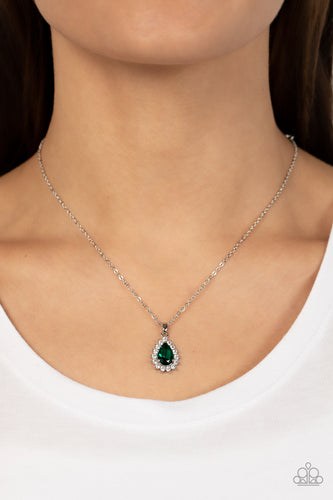 A Guiding SOCIALITE - Green Rhinestone Necklace - Sabrinas Bling Collection