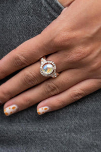 Dazzling I Dos - Rose Gold Iridescent Ring - Sabrina's Bling Collection