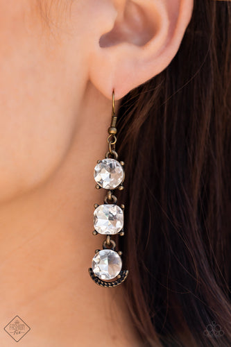 Determined to Dazzle - Brass Earrings - May 2022 Fashion Fix - Sabrina's Bling Collection
