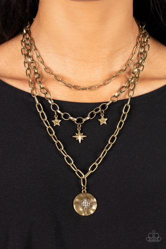 Under the Northern Lights - Brass Star Necklace - Sabrina's Bling Collection