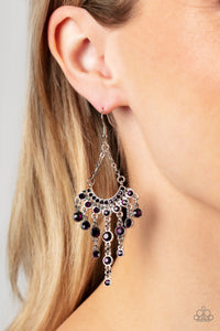 Commanding Candescence - Purple Rhinestone Earrings - Sabrina's Bling Collection
