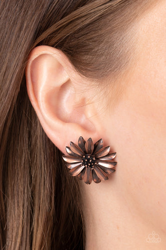 Daisy Dilemma - Copper Petal Earrings - Sabrinas Bling Collection