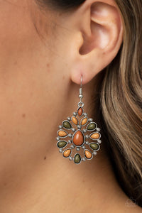 Lively Luncheon - Multi Olive, Tan & Brown Earrings - Sabrina's Bling Collection