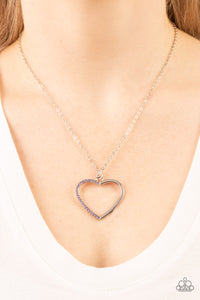 Love to Sparkle - Purple Rhinestone Heart Necklace - Sabrina's Bling Collection