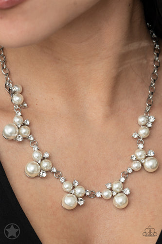 Toast To Perfection - White Blockbuster Necklace - Sabrina's Bling Collection