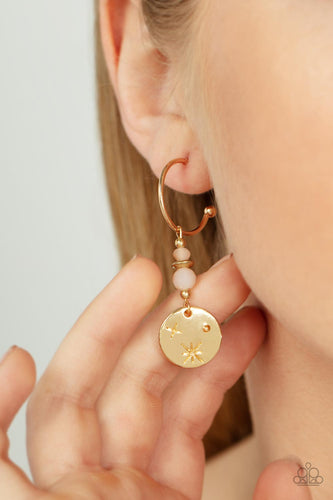 Artificial STARLIGHT - Gold Earrings - Sabrina's Bling Collection