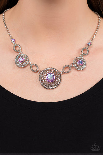 Cosmic Cosmos - Purple Iridescent Necklace - Sabrina's Bling Collection