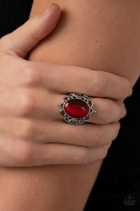 Radiantly Reminiscent - Red Cat's Eye Ring - Sabrina's Bling Collection
