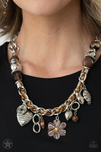 Load image into Gallery viewer, Charmed, I Am Sure - Brown Blockbuster Necklace - Sabrina's Bling Collection