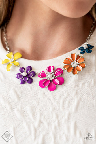 Floral Reverie - Multi Flower Necklace - Fashion Fix September 2022 - Sabrina's Bling Collection