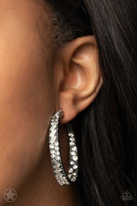 GLITZY By Association - Gunmetal Blockbuster Earrings - Sabrina's Bling Collection