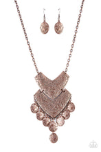 Load image into Gallery viewer, Keys to the ANIMAL Kingdom - Copper Chevron Necklace - Sabrina's Bling Collection