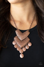 Load image into Gallery viewer, Keys to the ANIMAL Kingdom - Copper Chevron Necklace - Sabrina's Bling Collection