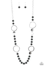 Load image into Gallery viewer, Sea Glass Wanderer - Black Necklace - Sabrina's Bling Collection