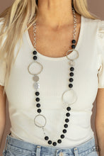 Load image into Gallery viewer, Sea Glass Wanderer - Black Necklace - Sabrina's Bling Collection
