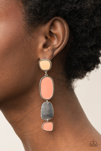 All Out Allure - Orange Earrings - Sabrina's Bling Collection
