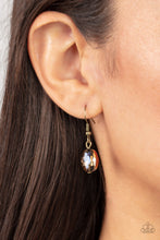 Load image into Gallery viewer, Cosmic Closeup - Brass & Oil Spill Necklace - Sabrina's Bling Collection