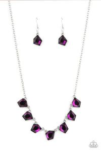 Experimental Edge - Purple Iridescent Necklace - Sabrina's Bling Collection