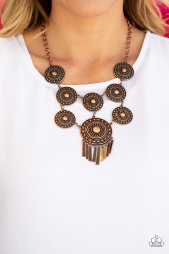 Modern Medalist - Copper Necklace - Sabrina's Bling Collection