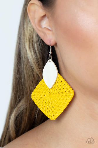 Sabbatical WEAVE - Yellow Earrings - Sabrinas Bling Collection