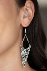 Sharp-Dressed Drama - Silver Hematite Earrings - Sabrinas Bling Collection