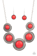 Load image into Gallery viewer, She Went West - Red Crackle Stone Necklace - Sabrina's Bling Collection