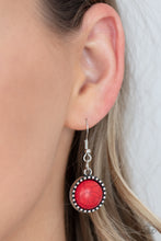Load image into Gallery viewer, She Went West - Red Crackle Stone Necklace - Sabrina's Bling Collection