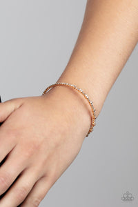 Timelessly Tiny - Gold & White Rhinestone Bracelet - Sabrina's Bling Collection