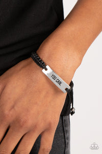 Beyond Belief - Black Cord Inspirational Bracelet - Sabrinas Bling Collection