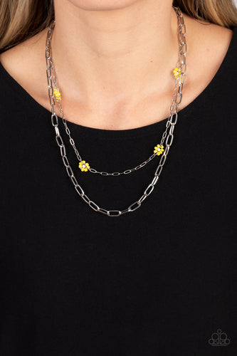 Bold Buds - Yellow Necklace - Sabrinas Bling Collection