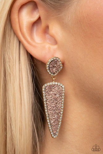 Druzy Desire - Gold Earrings - Sabrina's Bling Collection
