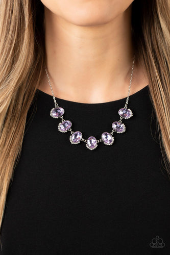 Unleash Your Sparkle - Purple Rhinestone Necklace - Sabrina's Bling Collection