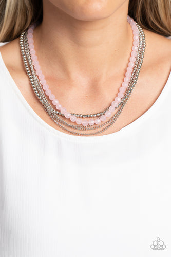 Boardwalk Babe - Pink Necklace - Sabrinas Bling Collection