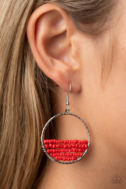 Head-Over-Horizons - Red Earrings - Sabrina's Bling Collection
