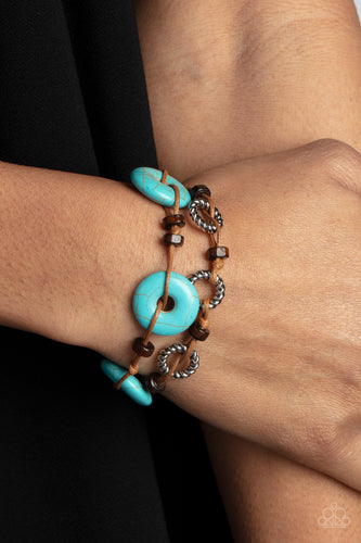 Quarry Quandary - Blue Turquoise Bracelet - Sabrina's Bling Collection