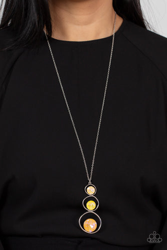 Celestial Courtier - Yellow Iridescent Necklace - Sabrina's Bling Collection