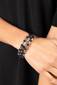 Colorfully Coiled - Black Bracelet - Sabrinas Bling Collection
