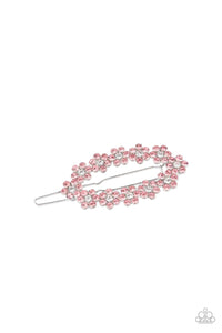Gorgeously Garden Party - Pink Rhinestone Hair Clip - Sabrina's Bling Collection