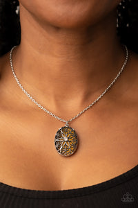 Venice Vacation - Yellow Filigree Necklace - Sabrinas Bling Collection