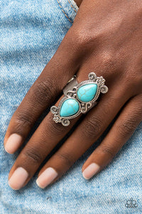 Adobe Garden - Blue Turquoise Ring- Sabrinas Bling Collection