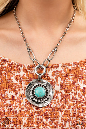 Badlands Treasure Hunt - Blue Turquoise Necklace - July 2022 Fashion Fix - Sabrina's Bling Collection