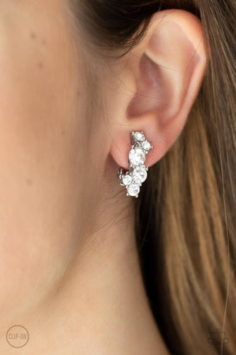 Cosmic Celebration - White Earrings - Sabrina's Bling Collection