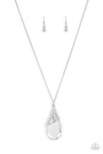 Load image into Gallery viewer, Demandingly Diva - White Teardrop Necklace - Sabrina's Bling Collection