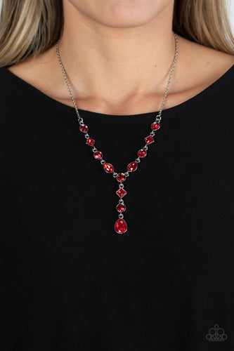Forget the Crown - Red Rhinestone Necklace - Sabrinas Bling Collection