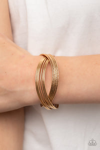 Industrialized Shimmer - Gold Bracelet - Sabrinas Bling Collection