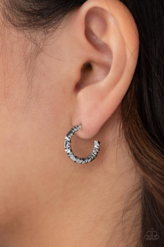 Wandering Wreaths - Silver Hammered Hoop Earrings - Sabrina's Bling Collection