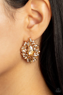 We All Scream for Ice QUEEN - Gold Earrings - Sabrina's Bling Collection