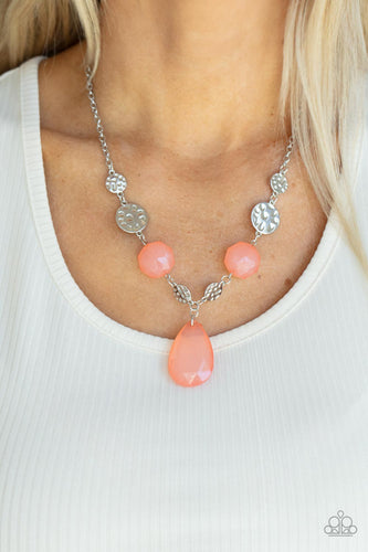 DEW What You Wanna DEW - Orange Necklace - Sabrina's Bling Collection