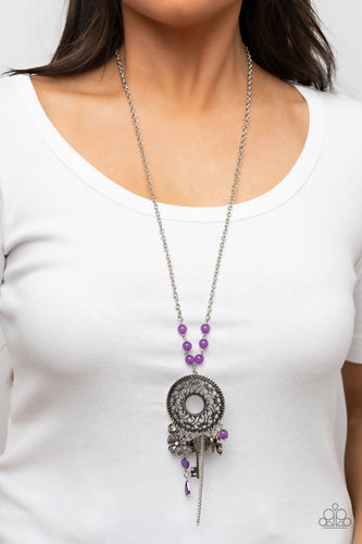 Making Memories - Purple Charm Necklace - Sabrina's Bling Collection
