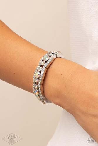 Easy On The Ice - Multi Iridescent Bracelet Paparazzi Accessories Sabrinas Bling Collection